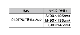 940 TPU打抜きエプロン